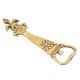 Brass Bottle Opener With Tribal Flower Design on Top