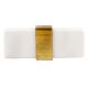 Milky White Resin And Brass Flat Cabinet Knob