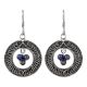 92.5 Sterling Silver Earrings With Lapis Lazuli Statement Earrings