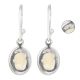 92.5 Sterling Silver Earrings Topaz Engraved Dangle and Drop Earring