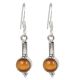 Tiger Eye 92.5 Sterling Silver Earrings Hook Style Earrings