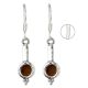 Tiger Eye 92.5 Sterling Silver Earrings Hook Style Earrings