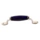 Navy Blue Small Ceramic Silver Door Handles