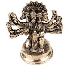 Brass Panchmukhi Hanuman Statue Worship Idol
