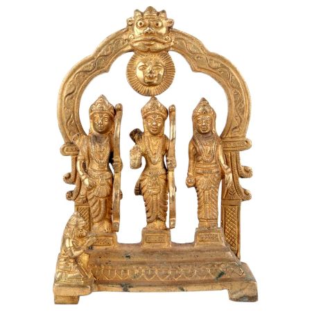 Brass Ramdurbar Statue With Ram, Sita,Laxman And Haumanji