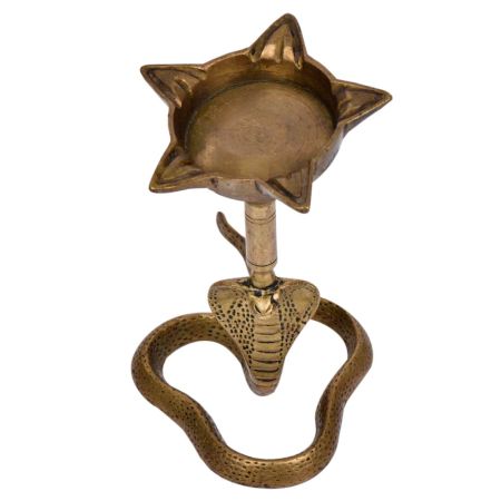 Hand Crafted Brass Cobra Snake Oil Lamp