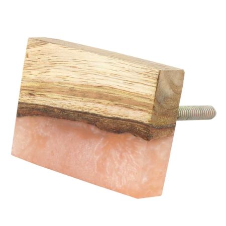 Stone Pink Knot Resin Knob
