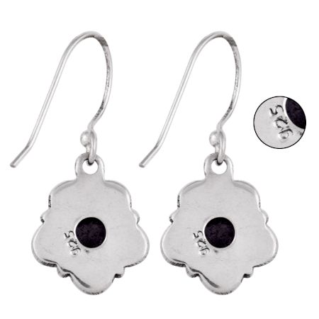 92.5 Sterling Silver Earrings Five Petals Flower Earrings