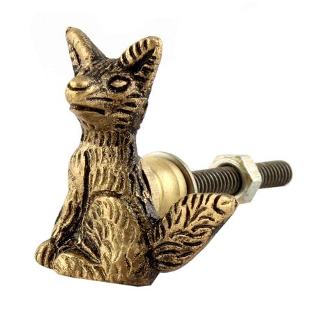 Fox Brass Dresser Knob