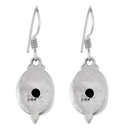 92.5 Sterling Silver Earrings Aventurine Oval Boho Chick Earrings
