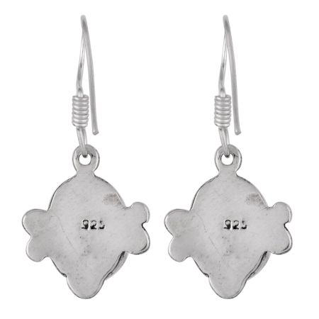 92.5 Sterling Silver Earrings Green Aventurine Earrings