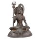 Sitting Brass Statue of Lord Shiva and Trishul