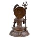 Sitting Brass Statue of Lord Shiva and Trishul