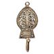 Golden Tribal Wall Hook Engraved Border Leaf Design With Patina