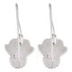 92.5 Sterling Silver Earrings Amethyst Angle Wings Hook Earrings