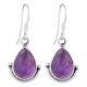 Amethyst 92.5 Sterling Silver Earrings Drop Dangle Earrings