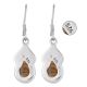 92.5 Sterling Silver Earrings Tear Drop Jasper Earrings