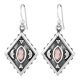 92.5 Sterling Silver Earrings Rose Quartz Kite Earrings