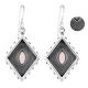 92.5 Sterling Silver Earrings Rose Quartz Kite Earrings