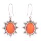 92.5 Sterling Silver Earrings Starry Carnelian Hook Earrings