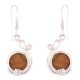 92.5 Sterling Silver Earrings Designer Tiger Eye Drop Earrings