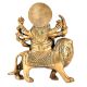 Brass Durga Statue Tranquil Durga Rides Her Fierce Vahana