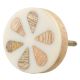 White Dendrobium Orchid Wooden Dresser Knobs