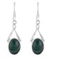 92.5 Sterling Silver Earrings Malachite Drop Earrings
