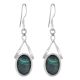 92.5 Sterling Silver Earrings Malachite Drop Earrings
