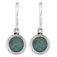 Round Malachite 92.5 Sterling Silver Earrings