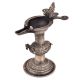 Handcrafted Brass Oil Lamp Deepak With StandÂ With Two Peacock Figurines