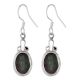 92.5 Sterling Silver Earrings  Green Malachite Drop Earrings