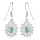 92.5 Sterling Silver Earrings Starry Chrysoprase Hook Earrings