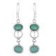 92.5 Sterling Silver Earrings Natural Green Aventurine