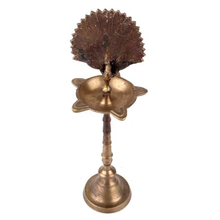 Hand Made Brass Peacock Oil Lamp Diwali diya