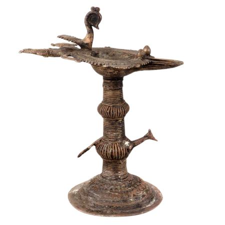 Brass Oil Lamp Dhokra Handcrafted Diya Lamp