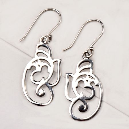 92.5 Silver Sterling Earring  Traditional And Modern Fusion Earring