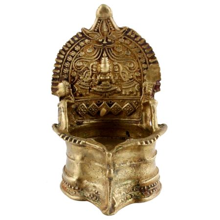 Hand Crafted Brass Oil Lamp for Diwali Pujan