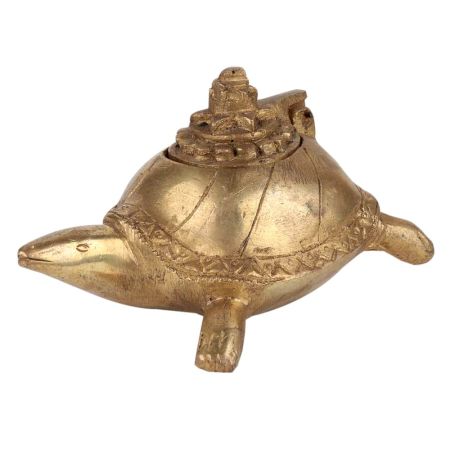 Handmade Brass Turtle Storage Box