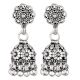 92.5 Sterling Silver Earrings Intricate Floral Stud  Traditional Jhumkies
