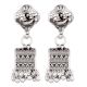 92.5 Sterling Silver Earrings Unusual Shape Floral Stud  Traditional Jhumkies