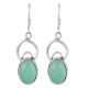 92.5 Sterling Silver Earrings Oval Chalcedony Modern Everyday Wear Earrings