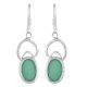 92.5 Sterling Silver Earrings Oval Chalcedony Modern Everyday Wear Earrings