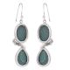 92.5 sterling silver Earrings Twin Green Malachite Earrings