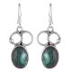 92.5 Sterling Silver Earings and Crafted Malachite Earrings
