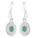 92.5 Sterling Silver Earings Topaz And  Malachite Earrings