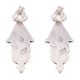 92.5 Sterling Silver Earring Drop Rose Quartz Stud Earrings