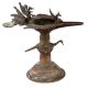 Brass Oil Lamp Diya DeepakÂ With Peacock Figurines