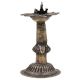 Brass Dhokra oil Lamp/ Samai With Engraved Design And Peacock Figurines