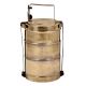 Handcrafted Brass Three Compartment Tiffin Box